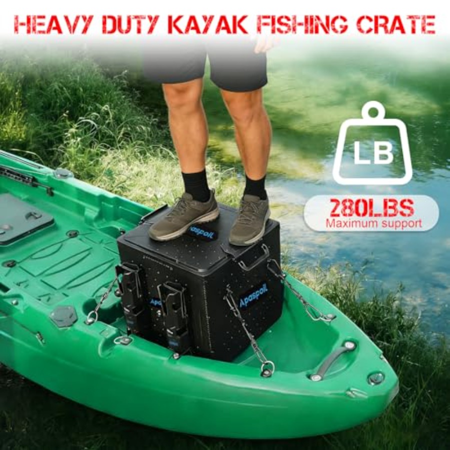 Kayak Fishing Crate with 4 Rod - Fishing Kayak Crate ulasan dan harga